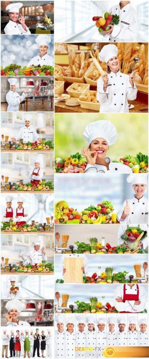 Set of Chef woman and man 18X JPEG