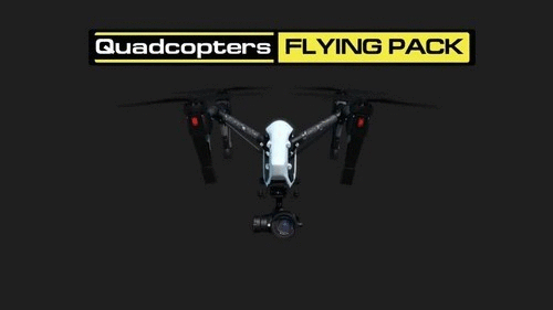 Videohive 19580535 Quadcopters Flying Pack