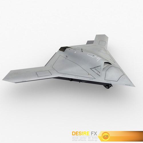X-47 UAV Drone UCAV 3D Model