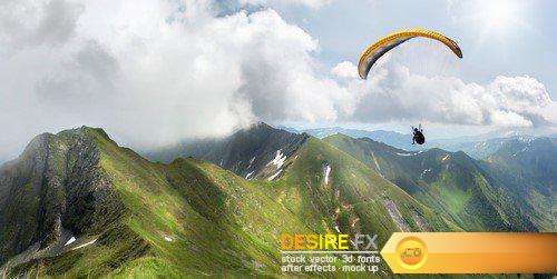 Paraglider in the Mountains Traveler 8X JPEG