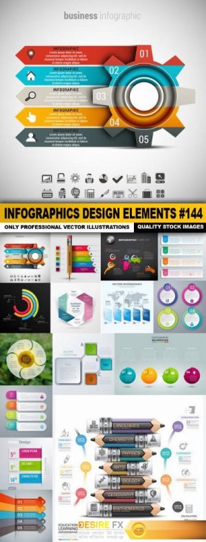 Infographics Design Elements #144 – 15 Vector