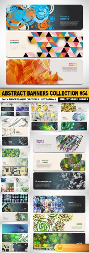 Abstract Banners Collection #54 – 18 Vectors