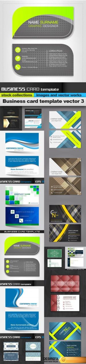 Business card template vector 3,