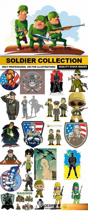 Soldier Collection – 25 Vector
