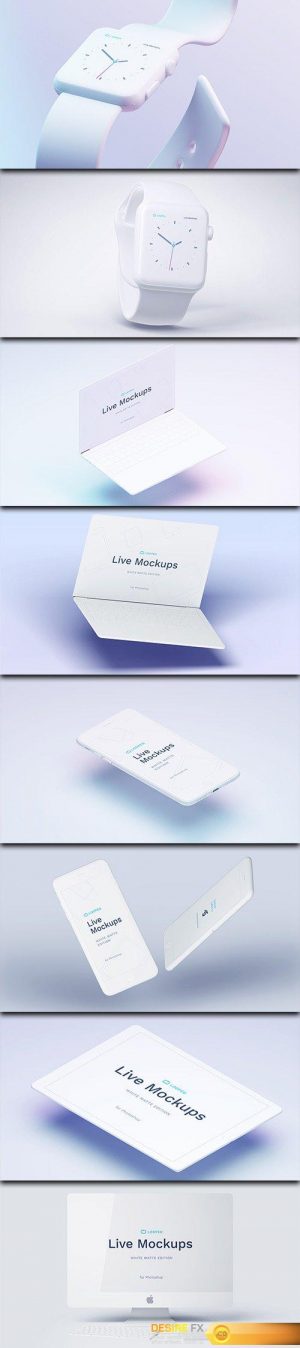 PSD & SKETCH Mock-Up’s – Apple Technology – White Clay