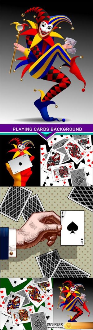 Playing cards background 5X EPS