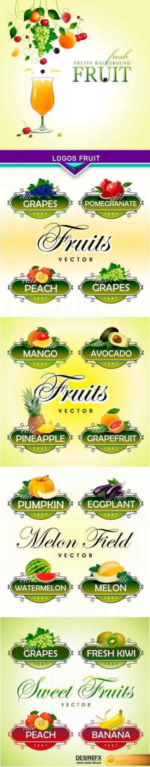 logos Fruit 5X EPS
