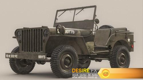 3D Model US Army Willys Jeep – B