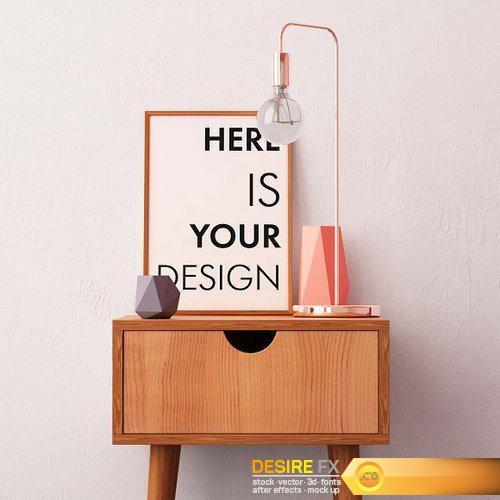 CM – 5 mockups posters in the interior 1038345