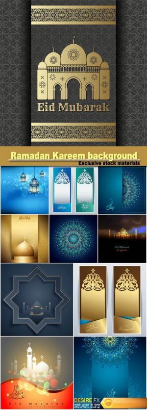 Islamic vector design Ramadan Kareem banner background template