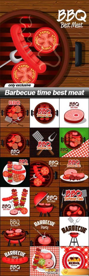 Barbecue time best meat – 18 EPS