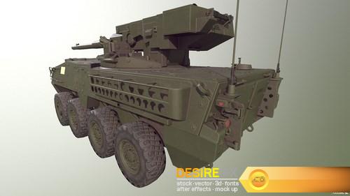 Stryker 1128 MGS LP 3D Model