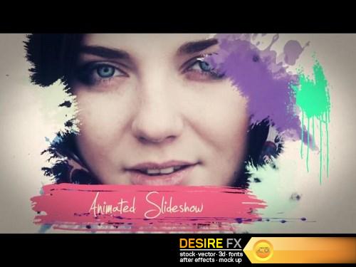 Watercolor And Ink Slideshow After Effects Templates