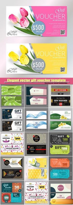 Elegant vector gift voucher template for creative design