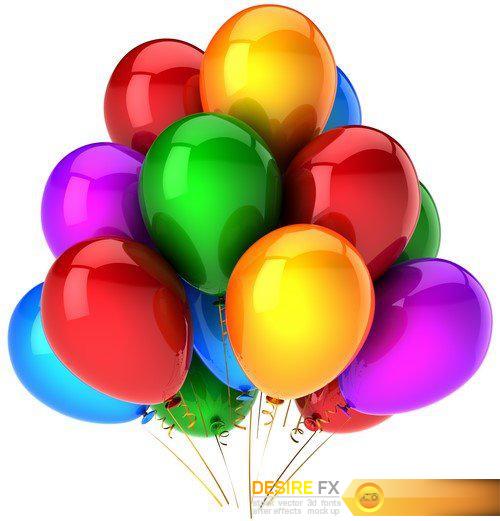Colored balloons 8X JPEG