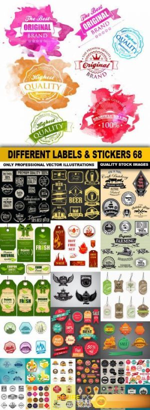 Different Labels & Stickers #68 – 25 Vector