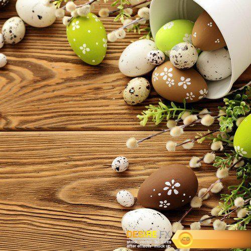 Eggs easter decoration wood background 18X JPEG