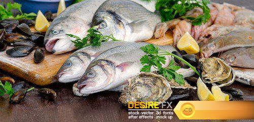 Raw seafood Healthy diet eating 15X JPEG