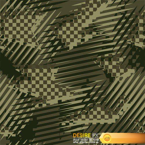 Abstract seamless pattern with geometric elements 8X EPS