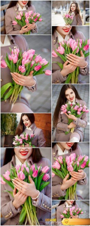 Girl with tulips 9X JPEG