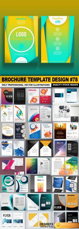 Brochure Template Design #78 – 25 Vector