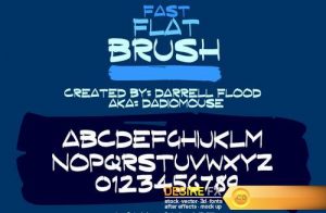 Fast Flat Brush font