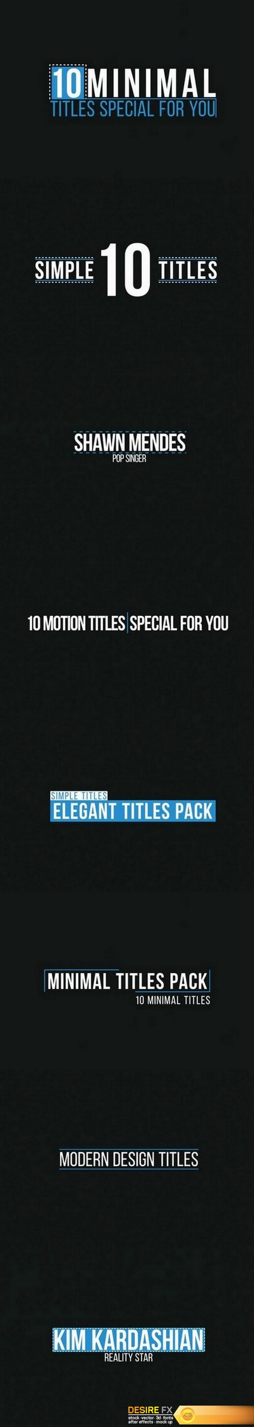 Simple Titles After Effects Templates