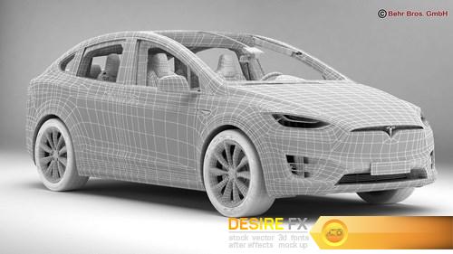 Tesla Model X 2017 3D Model