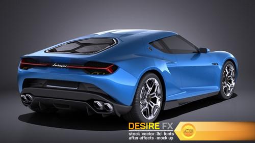 Lamborghini Asterion LPI 910-4 Concept 2017 VRAY 3D Model