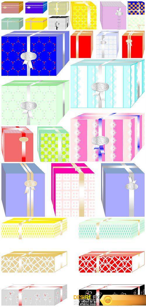 Boxes and gifts colorful 10X JPEG