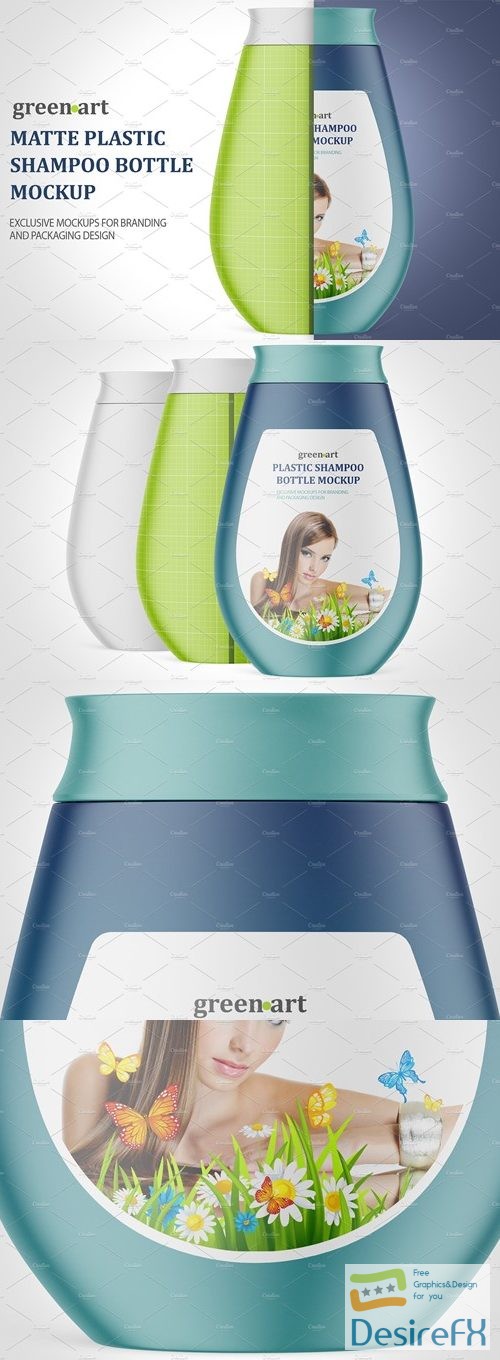 Plastic Shampoo Bottle Mockup 2138889