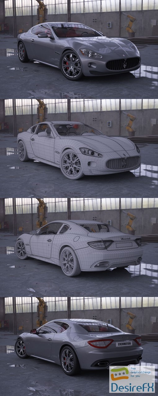 Maserati Gt EVERMOTION 3D Model