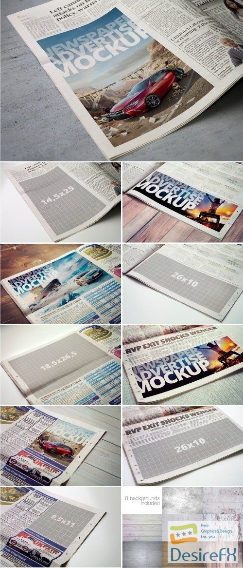 CreativeMarket - Newspaper Advertise Mockup - 2085945