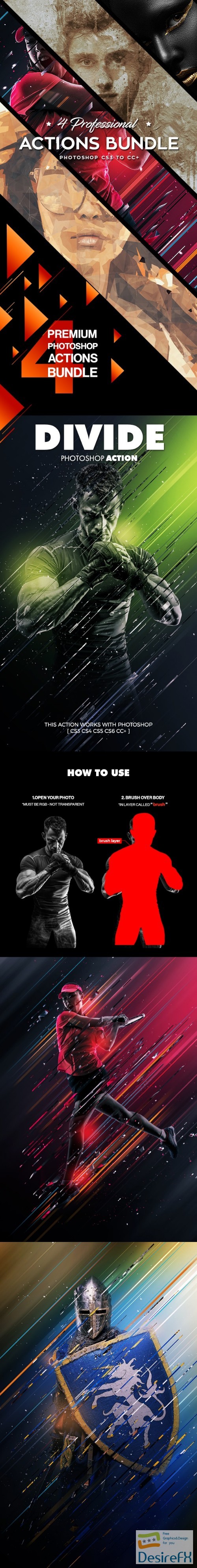 GraphicRiver - 2017 Four In One 3 Actions Bundle 20963950