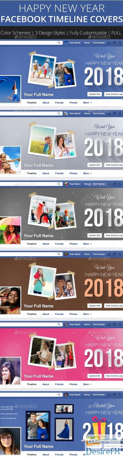 GraphicRiver - 2018 Happy New Year Facebook Timeline Cover Template 21105058