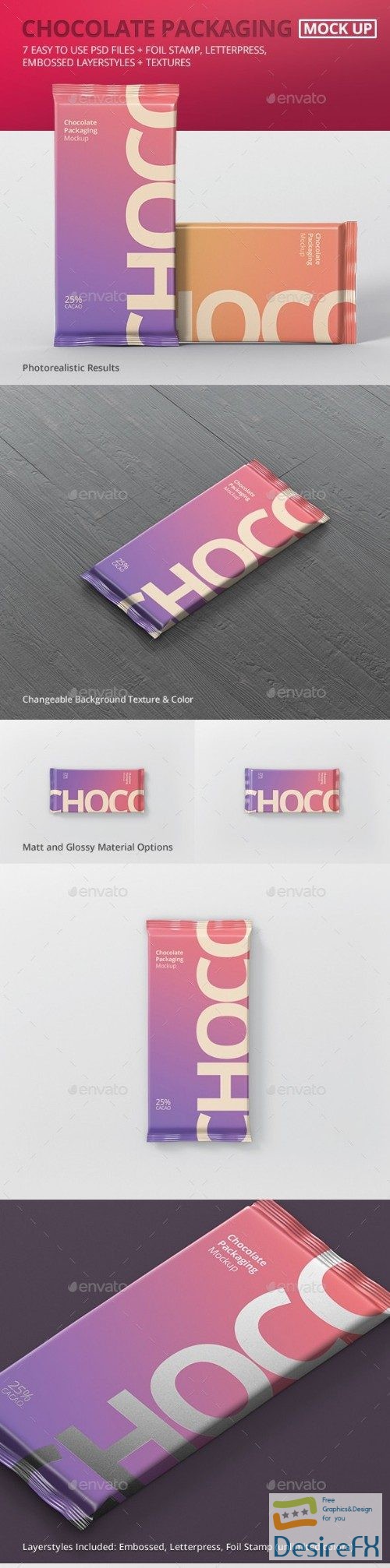 GraphicRiver - Foil Chocolate Packaging Mockup - 21120292