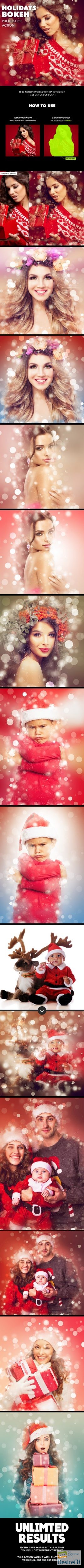 GraphicRiver - Holidays Bokeh Photoshop Action 21054884