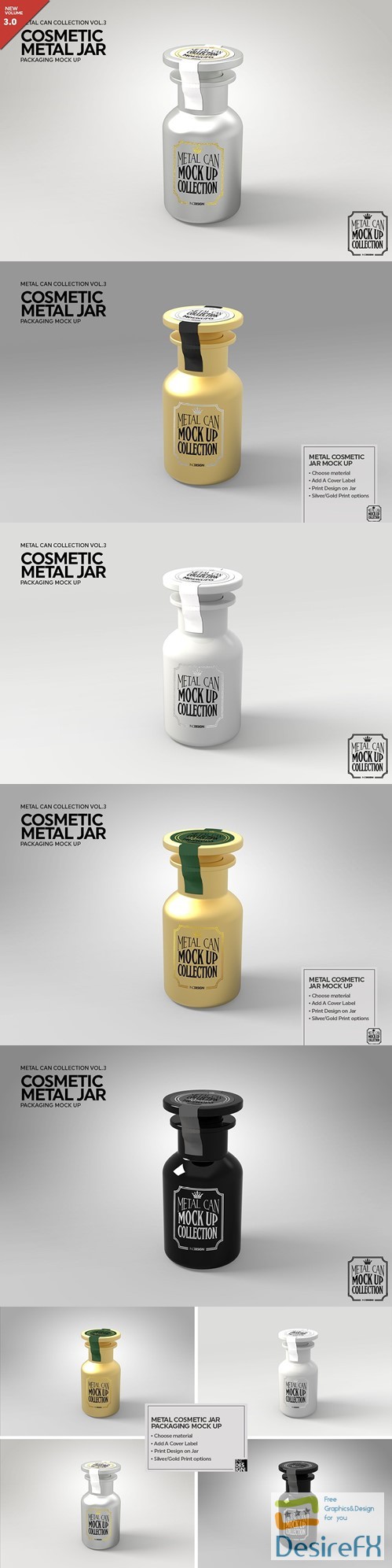 Cosmetic Metal Jar Mock Up 1928454