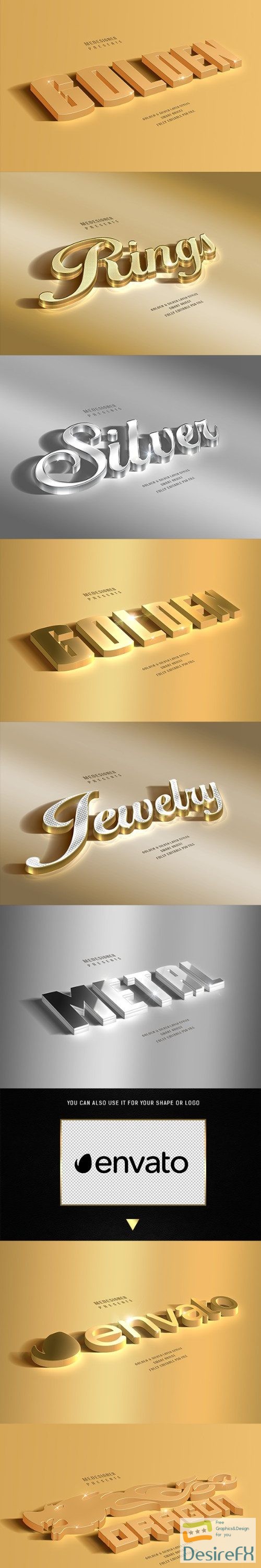 GraphicRiver - 3D Golden & Silver Layer Styles Vol.2 21257186