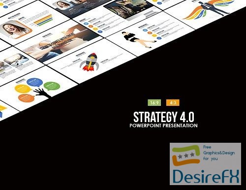 CreativeMarket - Strategy 4.0 Powerpoint Template 2063549