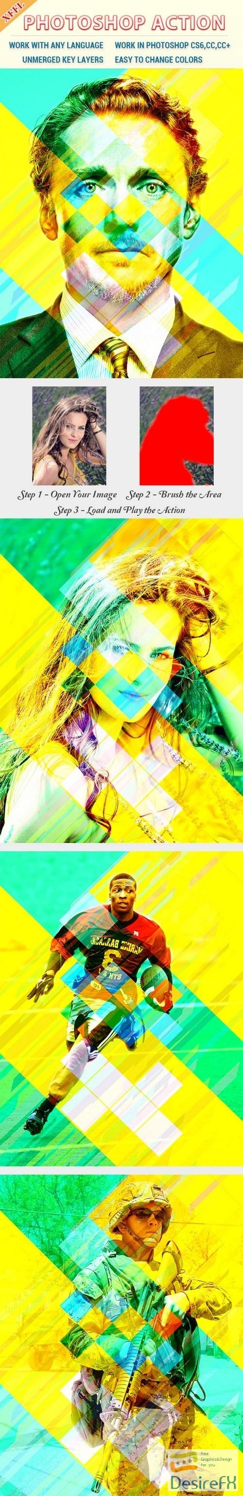 Graphicriver 20566475 Colorful Rectangles Effect Photoshop Action