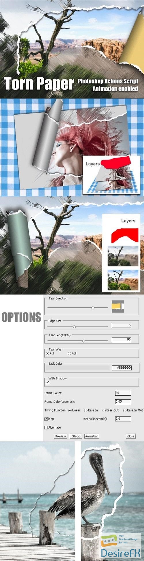 Graphicriver 20572901 Torn Paper Animation Photoshop Add-on
