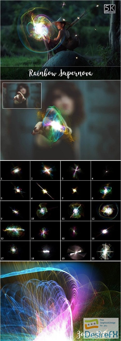 5K Rainbow Supernova Overlays - 2141419