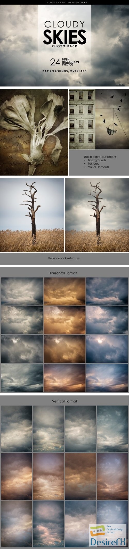 Cloudy Skies-Backgrounds &amp; Overlays - 2083980