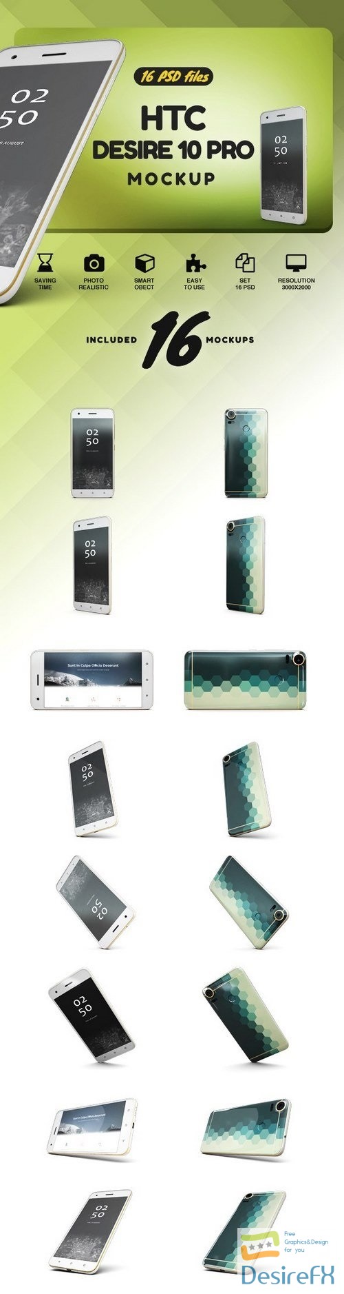 HTC Desire-10 Pro App Skin Mock-Up 2085690
