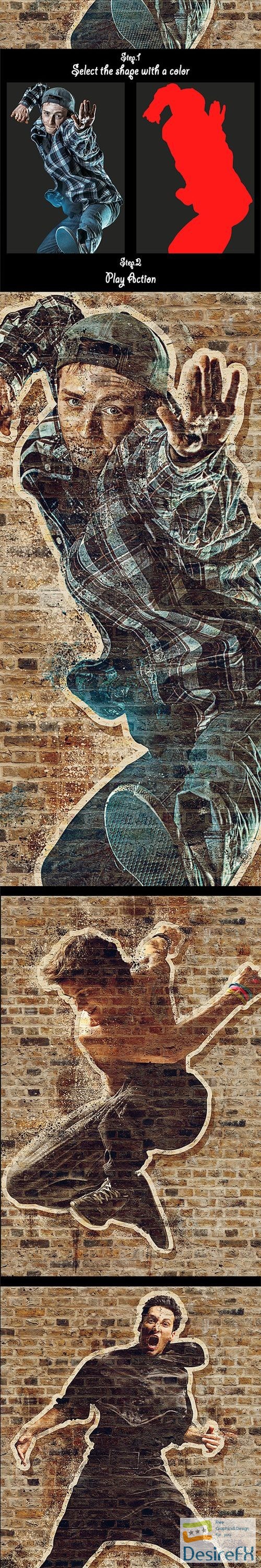 GraphicRiver - Wall Art Photoshop Action 21343983