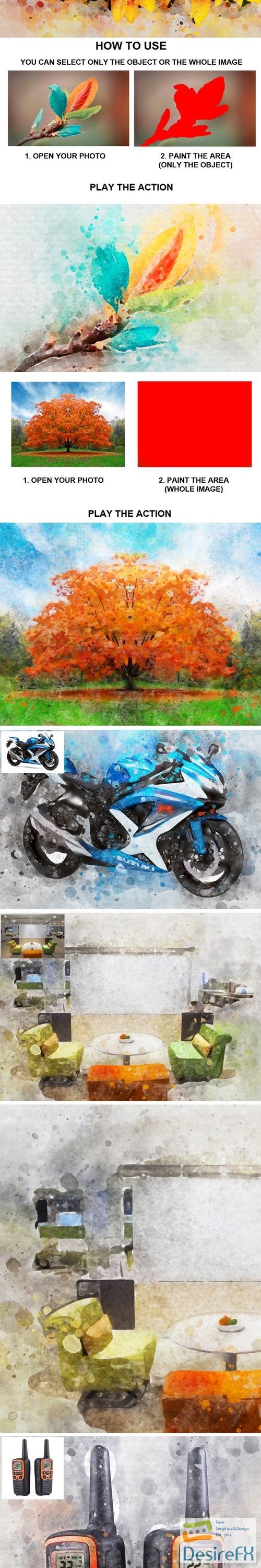 GraphicRiver - Water Color Photoshop Action 21335893
