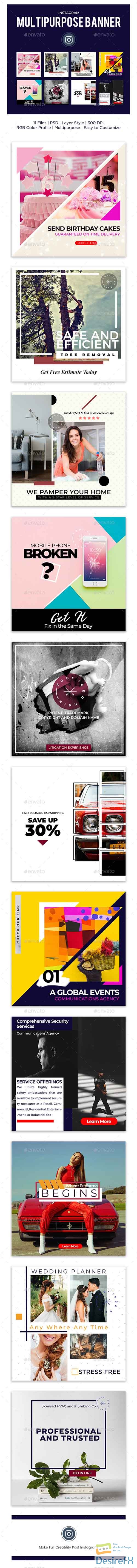 Small Business Multipurpose Instagram Banners 21397344
