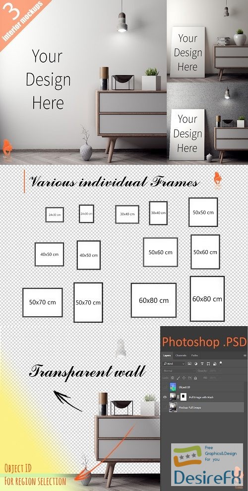 Mockup Poster with various frames 2228352