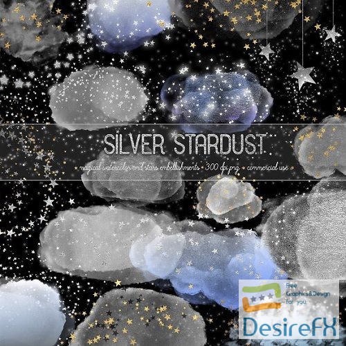 Silver Stardust PNG Clipart - 1115666